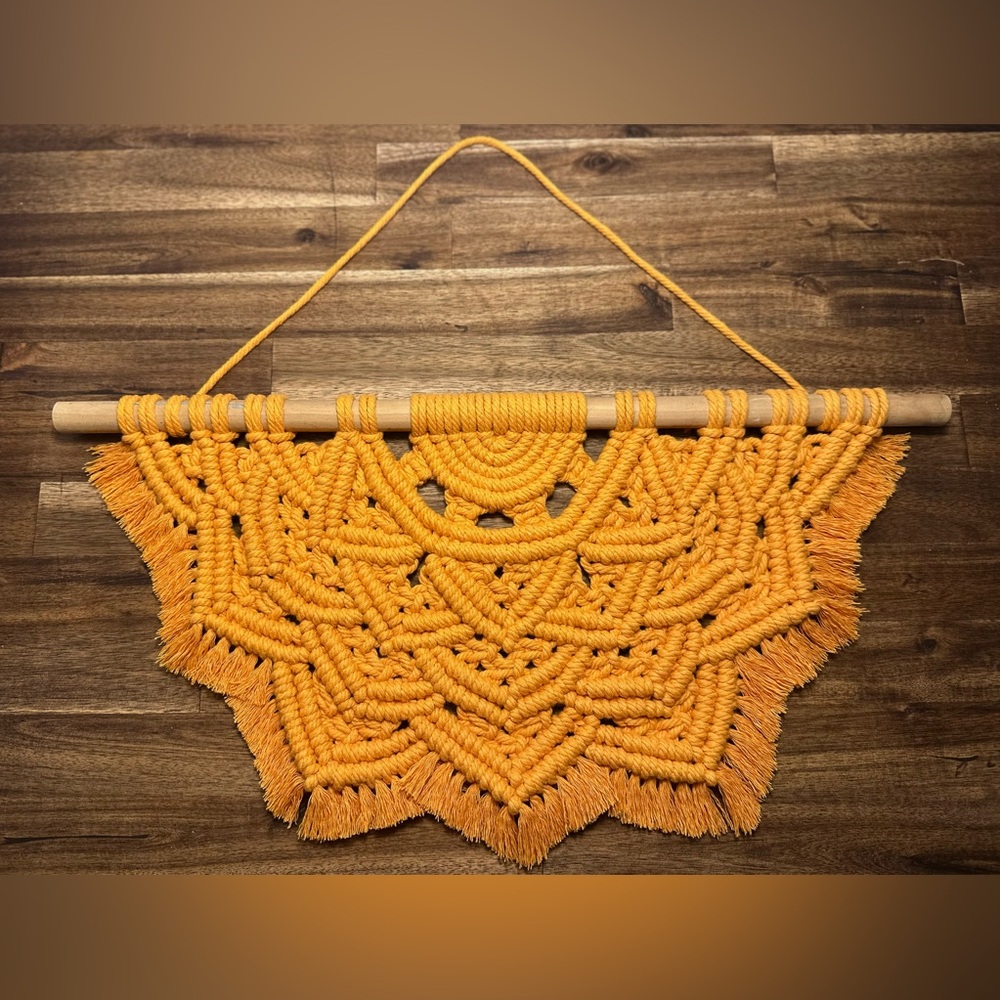 Mandala Marcrame Wall Hanging - Mustard